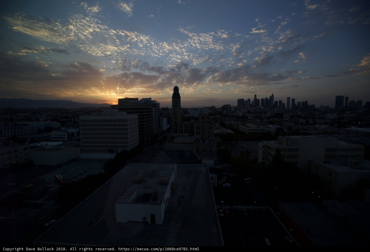 Los Angeles Glows with a Golden Sunset