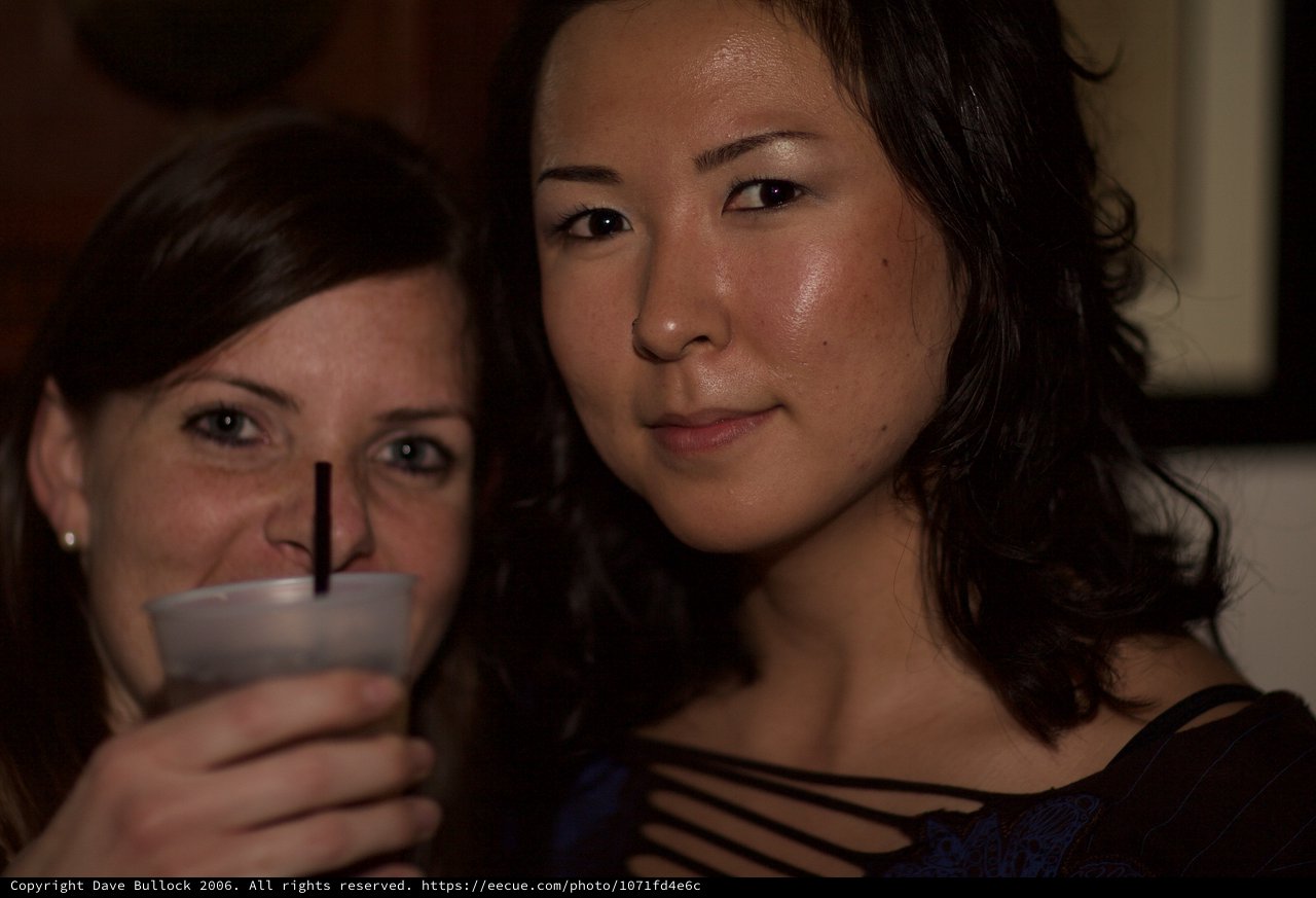 Two Women Enjoying a Night Out Together