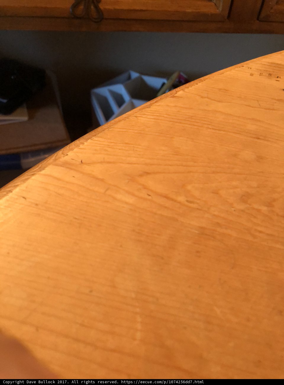 Plywood Table with White Cloth