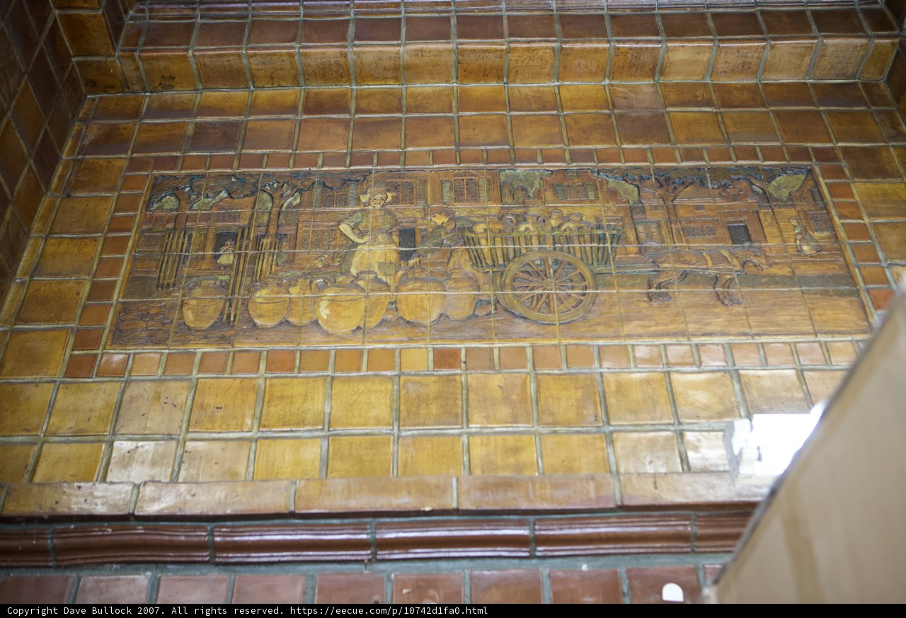 Art on a Slate Tile Floor