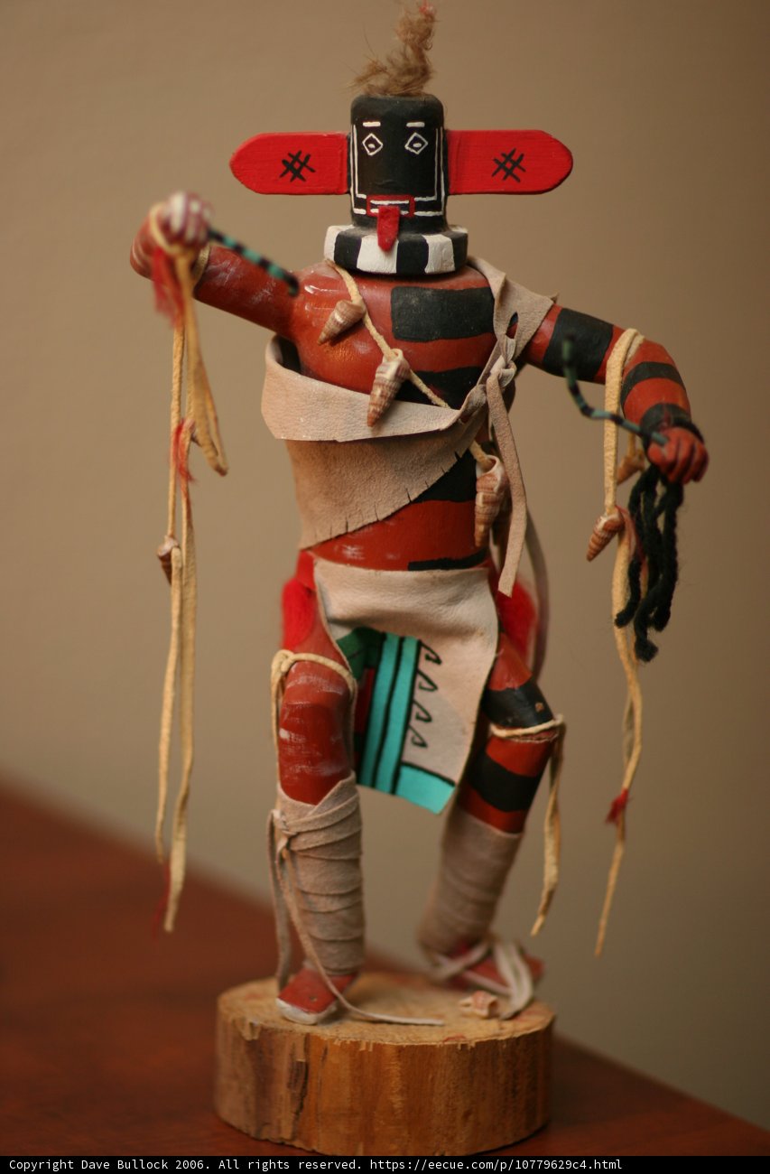 Native American Figurine with Knife and Stick