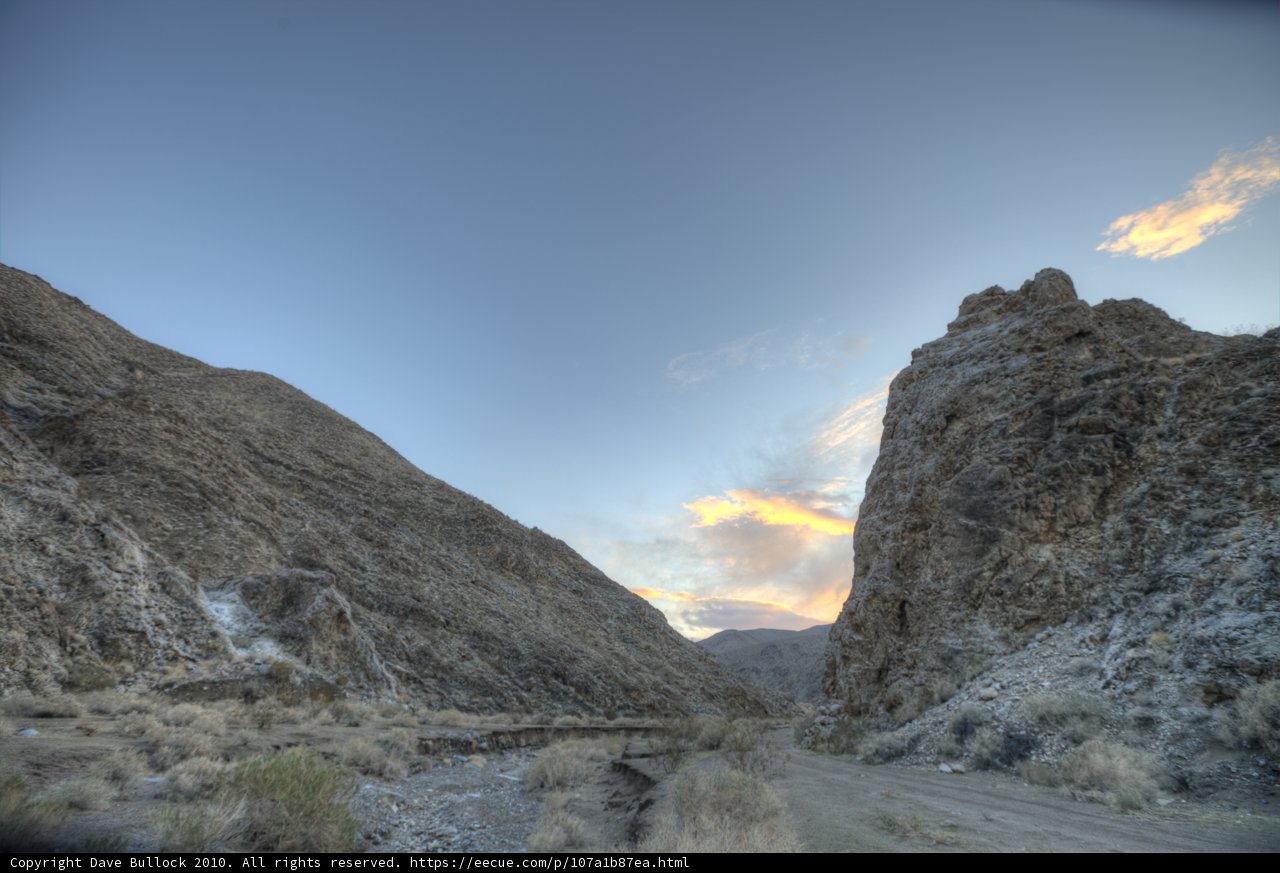 Sunset Over Canyon with Mountain