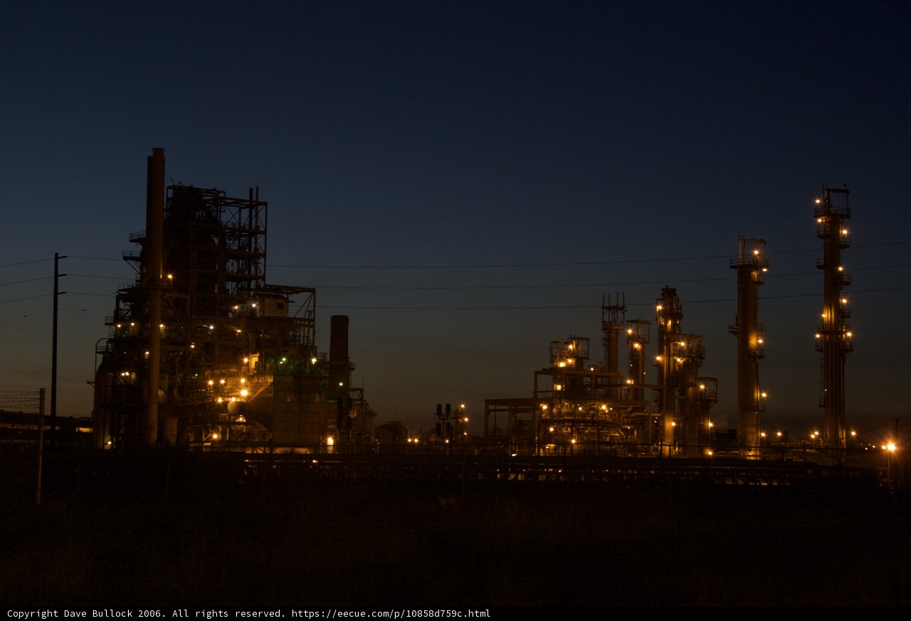 Nighttime at the Refinery