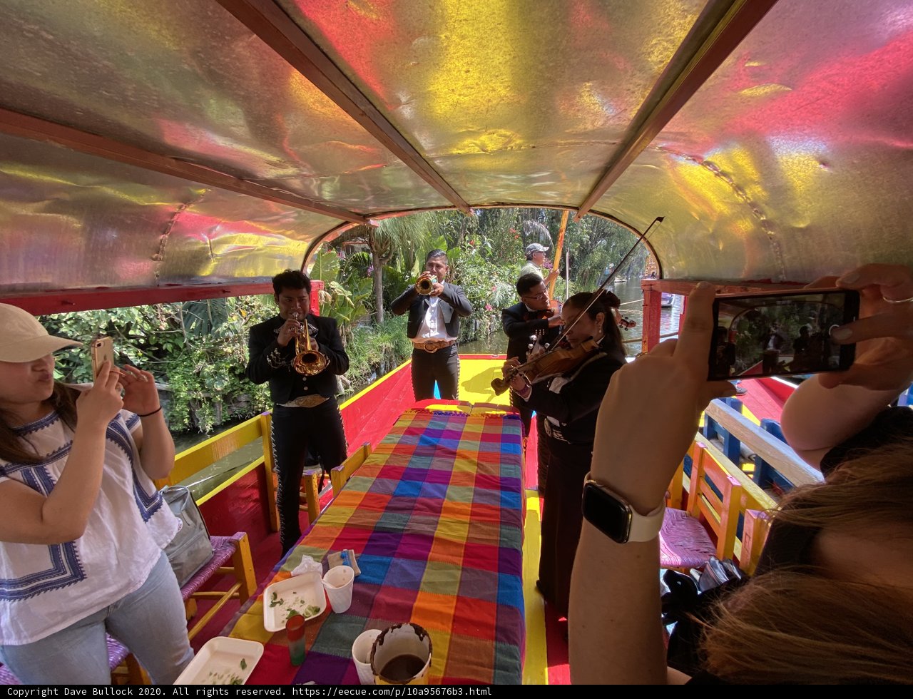 Colorful Bus Attracts a Crowd