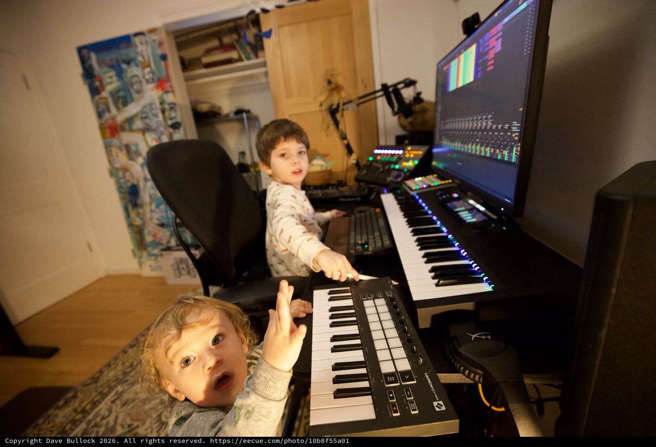 Young Musicians Creating Music in Home Studio