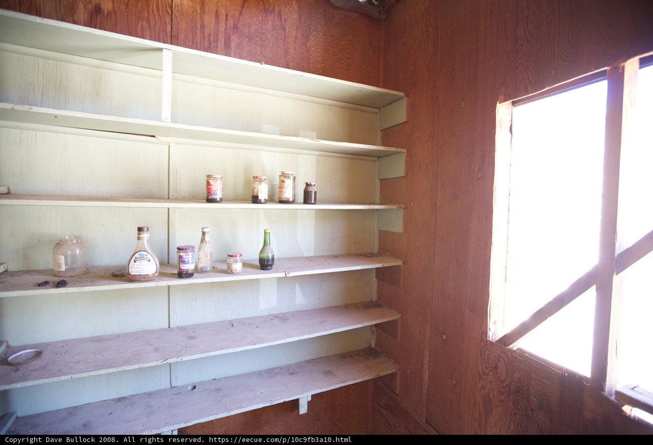 Interior Design Display: A Plywood Shelf in a Desert Explorer's Room