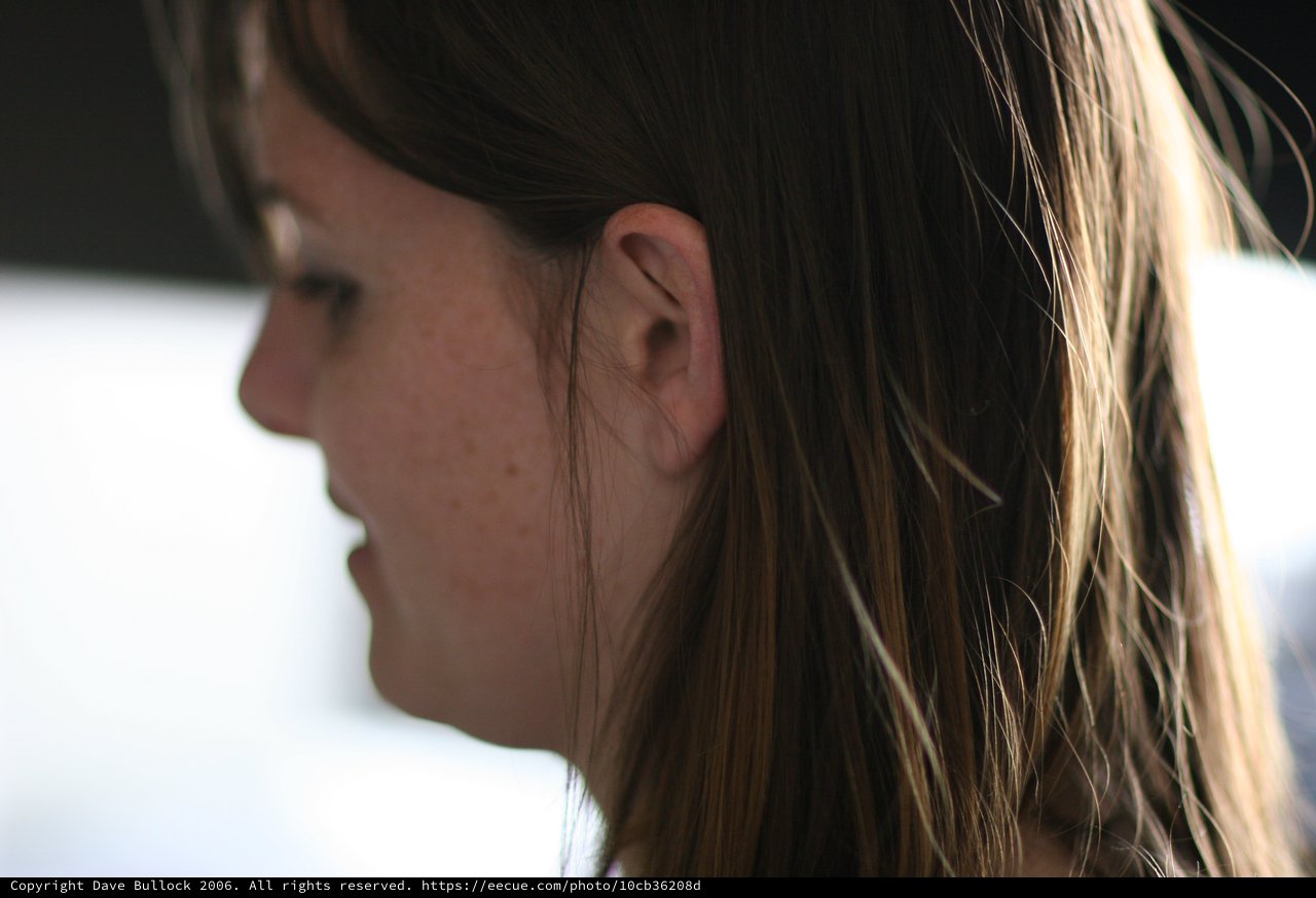 Side Profile of Woman with Sun-Kissed Hair