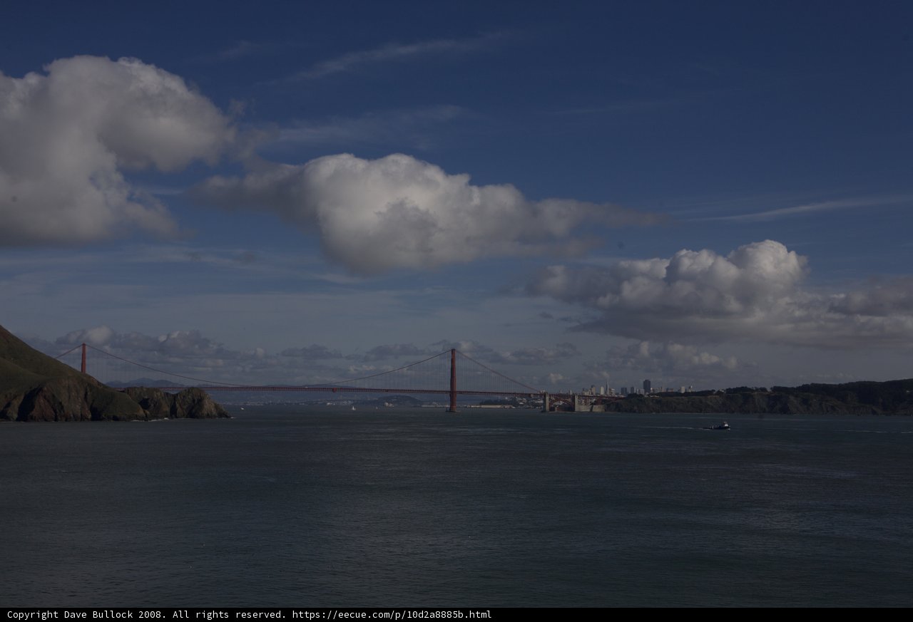 Golden Gate Bridge standing tall amidst the clouds