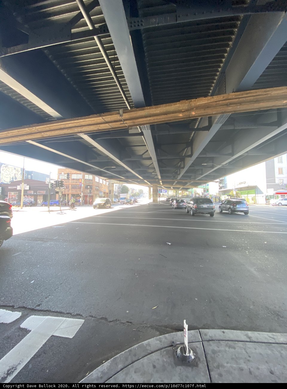 Overpass View of Busy San Francisco Intersection