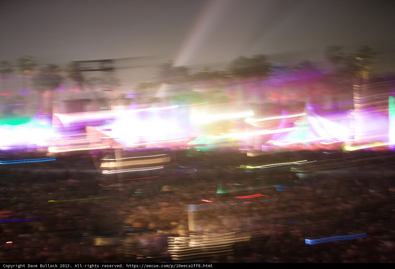 Blurred Lights and Big Crowds at Coachella