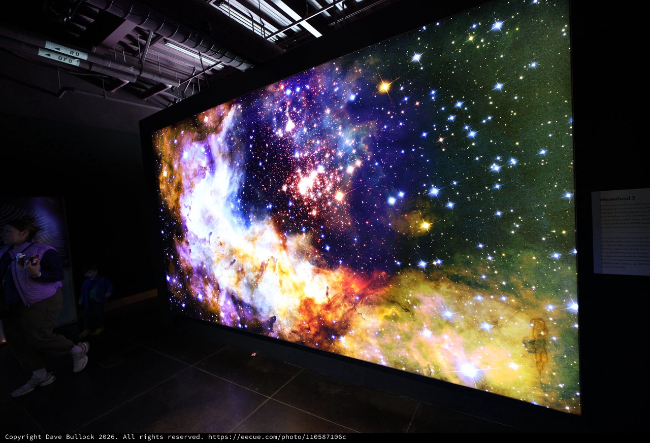 Immersive Cosmic Nebula Display at Space Center