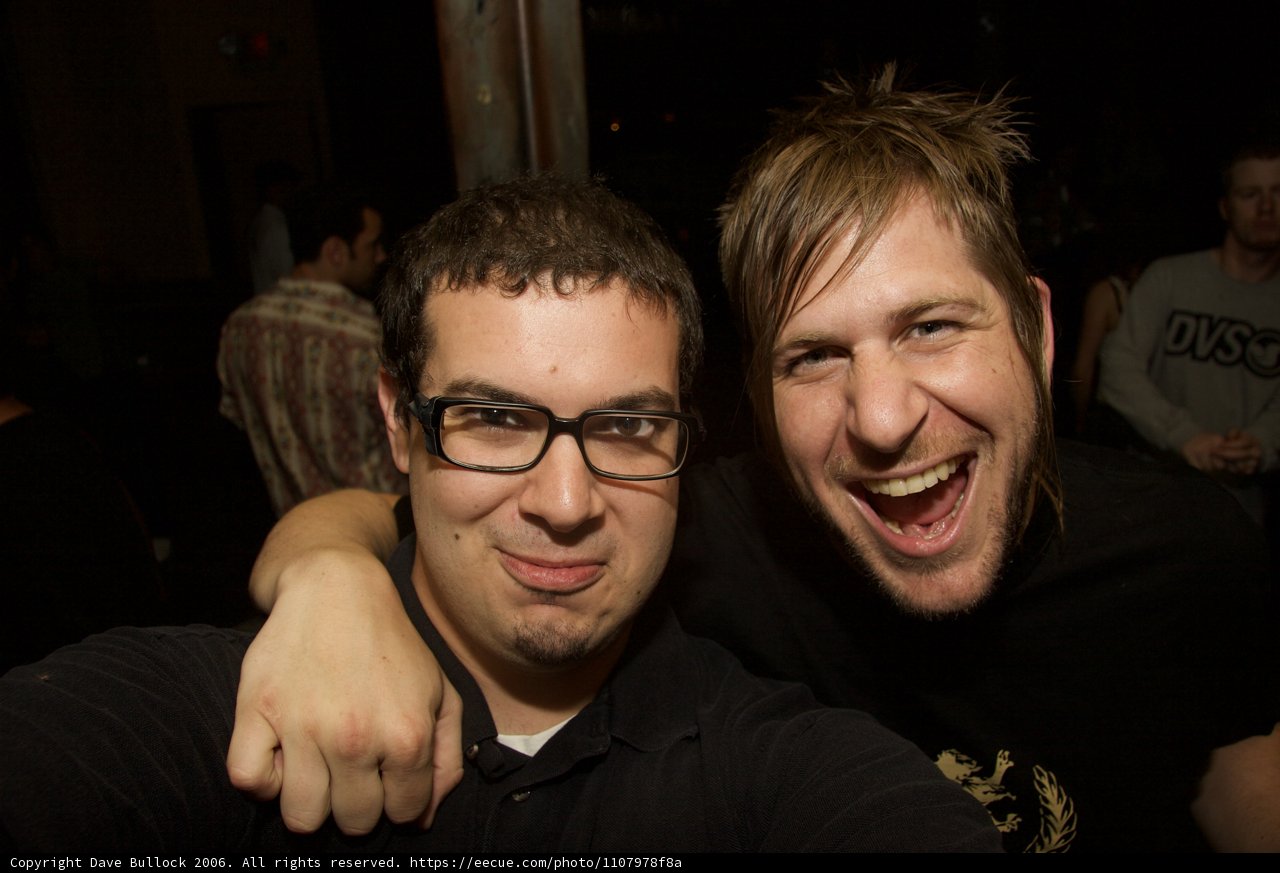 Selfie of Three Happy Men with Glasses