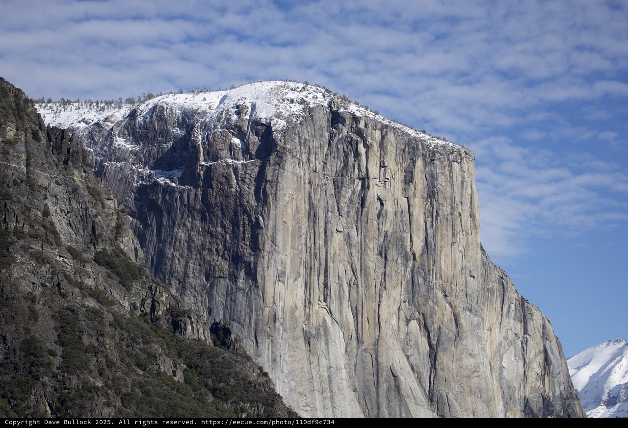 El Capitan's Majestic Winter Face in Yosemite