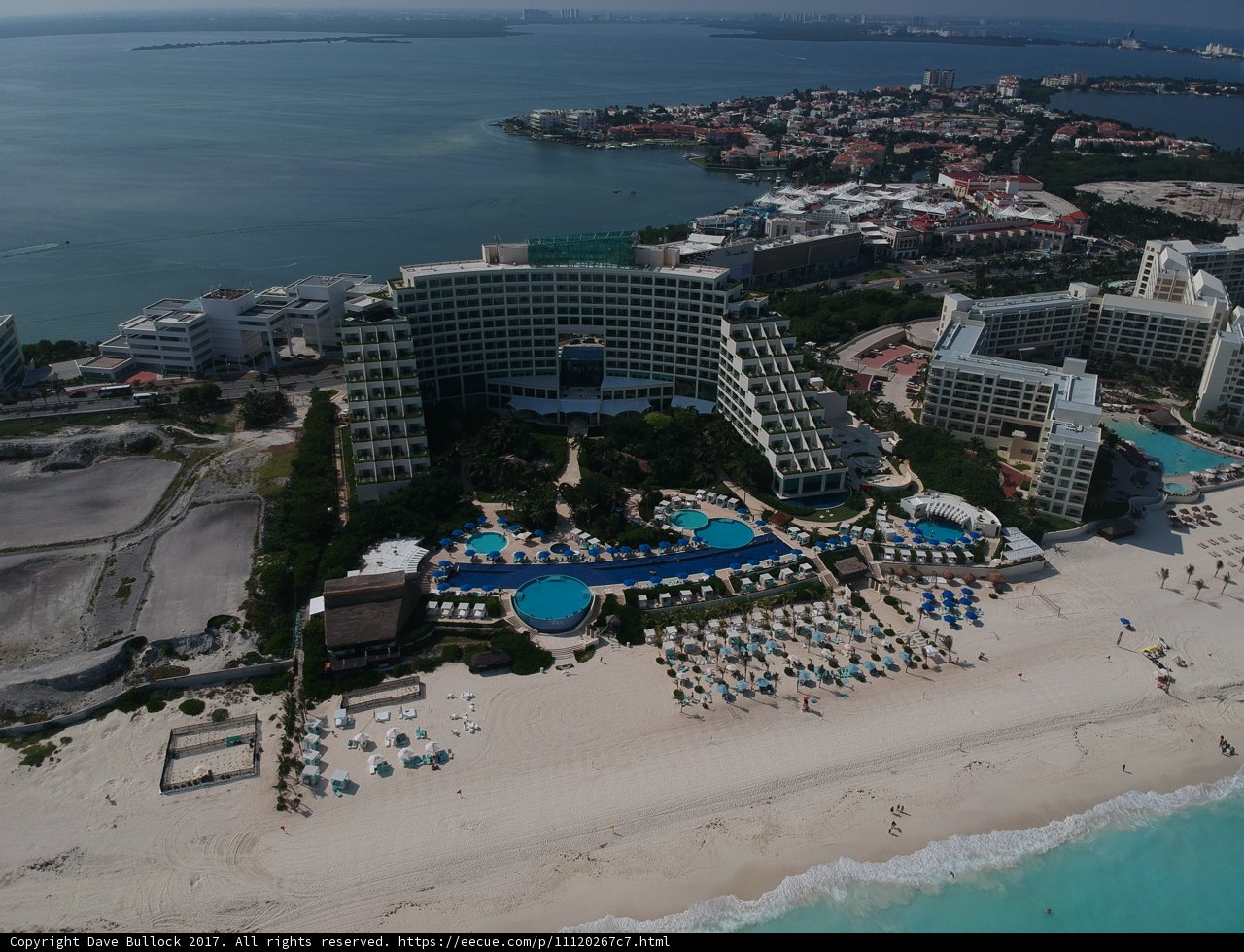 Stunning Aerial View of Cancun Resort