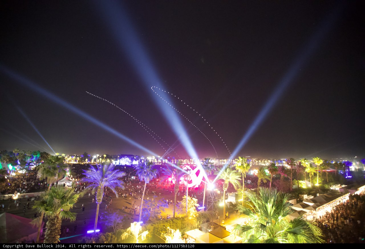 Nighttime Concert with Dazzling Lights