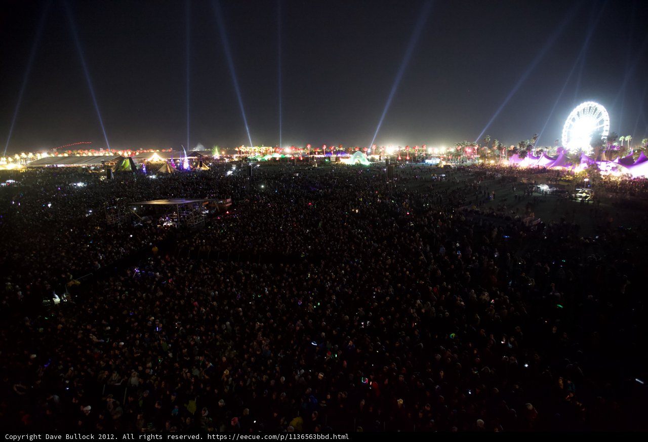 Illuminated Crowd at Coachella
