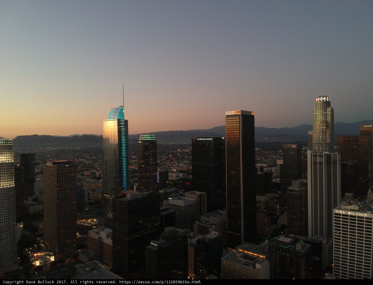 Los Angeles Skyline at Sunset