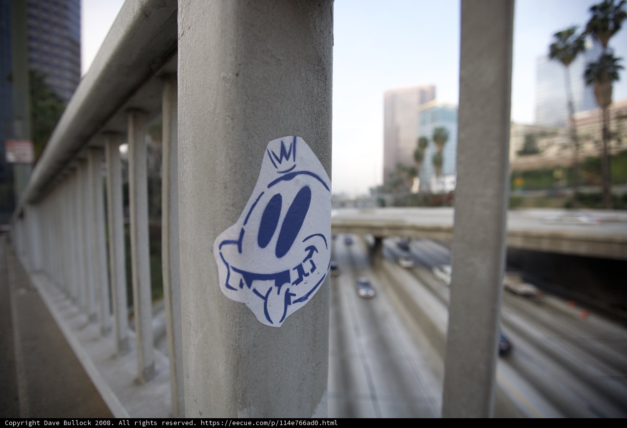 Sticker on Metal Railing