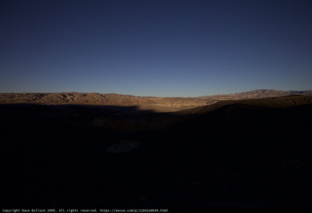 Sunset Over the Death Valley Mountains