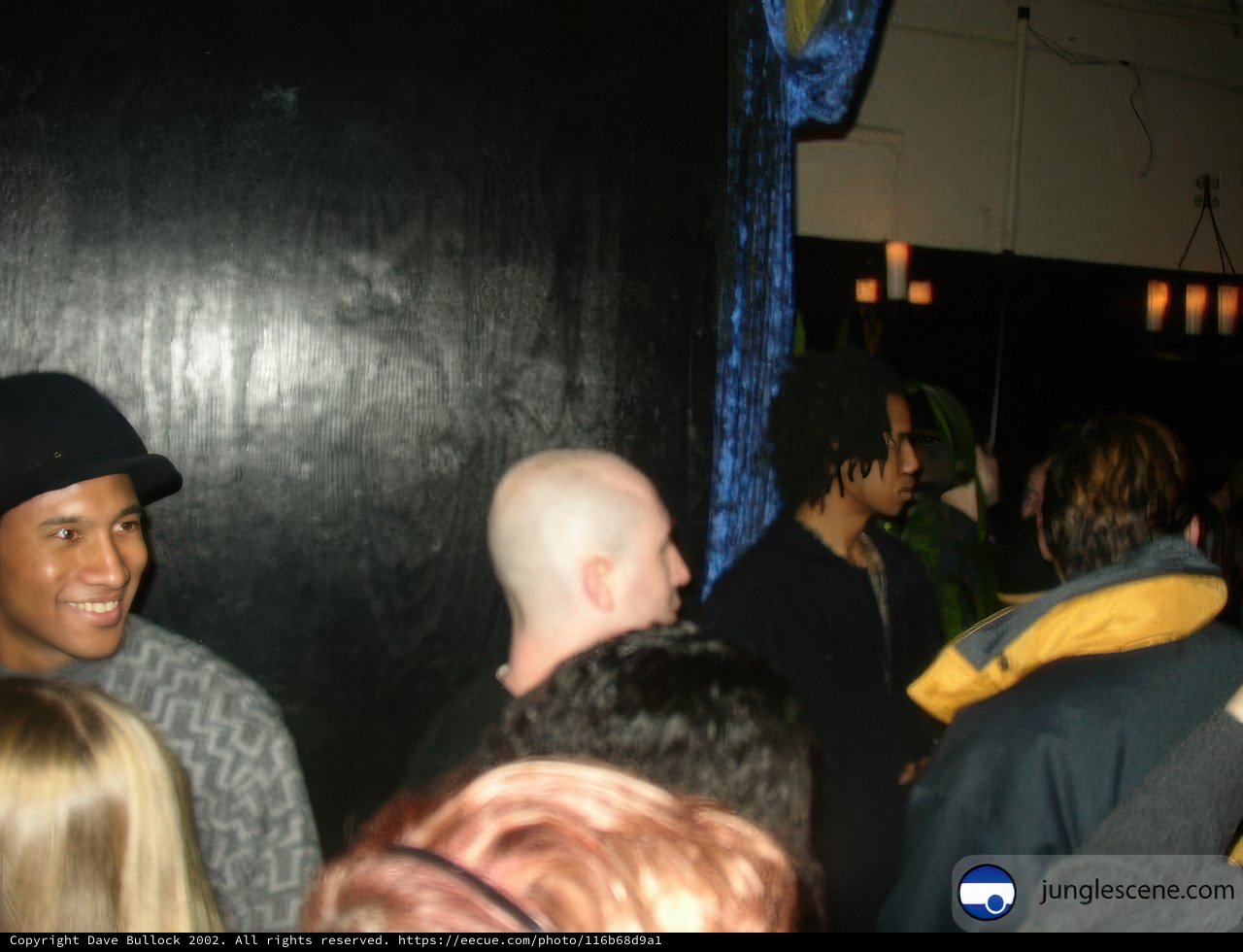Nightclub Crowd in Beanies and Baseball Caps