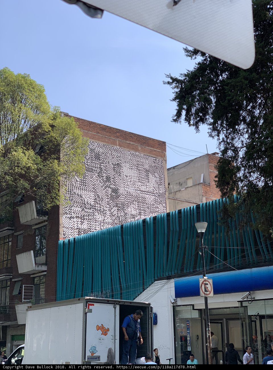 Advertisement Truck on Urban Corner