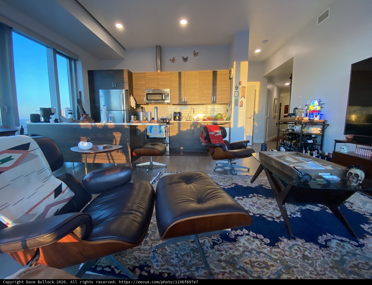 Homey Living Room with Modern Appliances