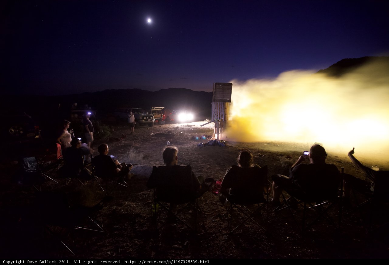 Nighttime Rocket Launch Watching