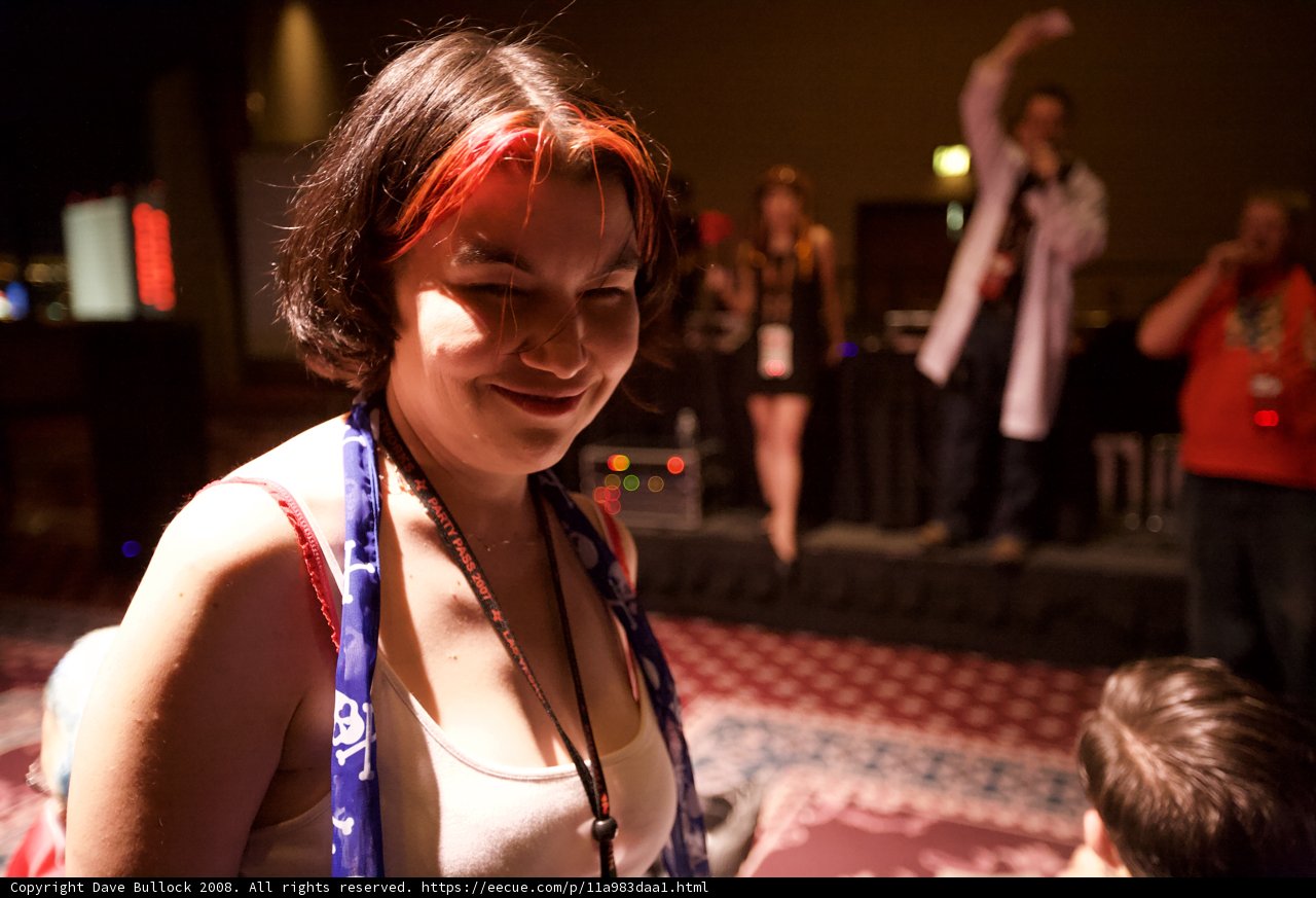 The Smiling Urban Woman with a Blue Necktie