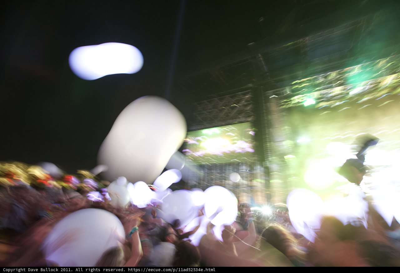 Balloons light up the night sky