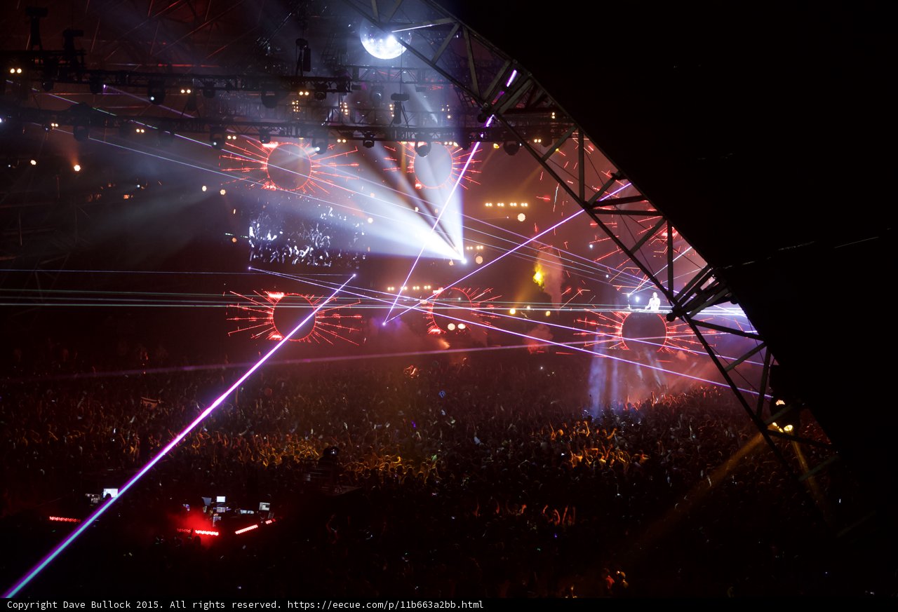 Light and Laser Show at Coachella Concert