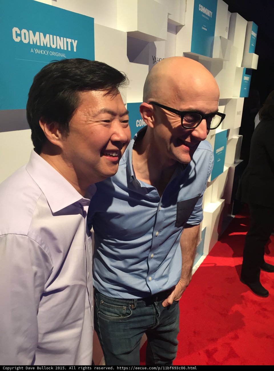 Ken Jeong and Jim Rash at Community Yahoo Premiere