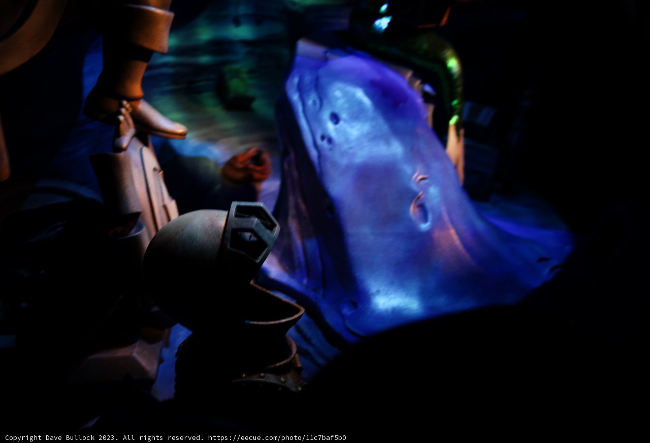 Illuminated Statue in Disneyland