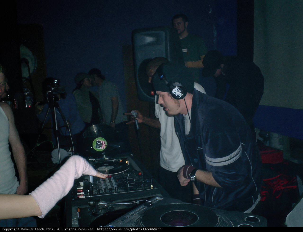 DJ Travis B spinning tracks