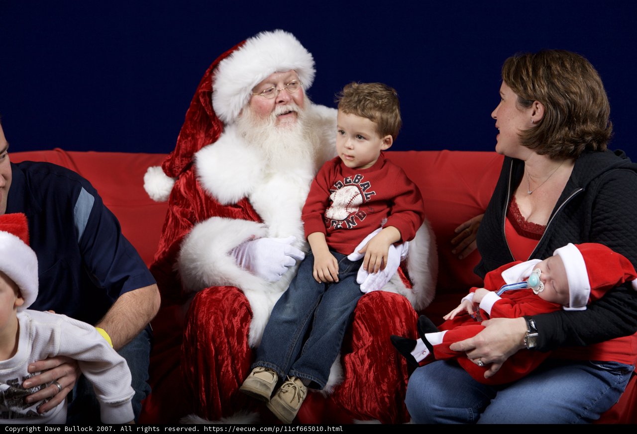 A Trio of Joy with Santa Claus