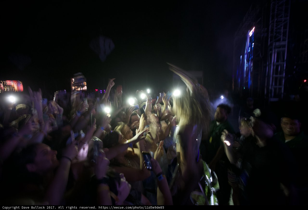 Phone lights up the night sky