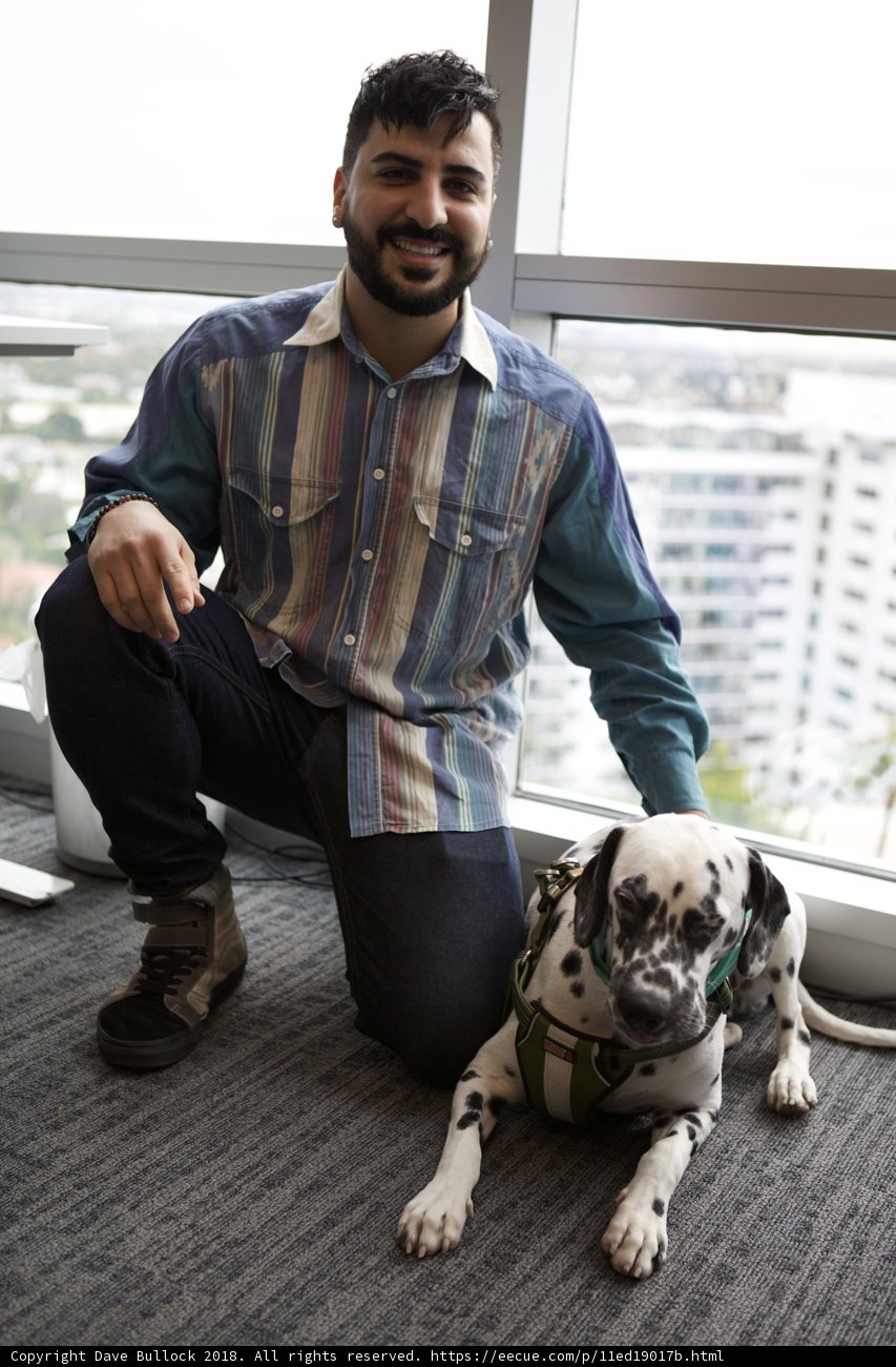 Happy Man and Dalmatian