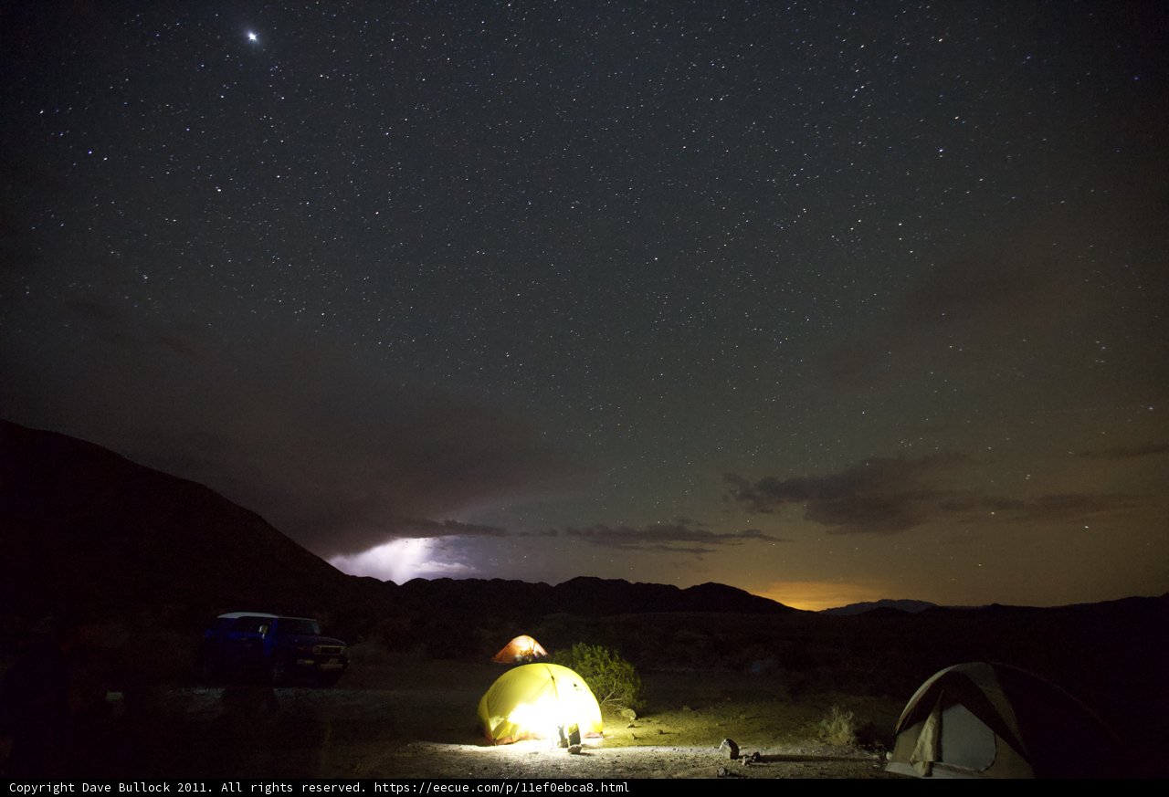 Electrifying Camping Trip in the Desert