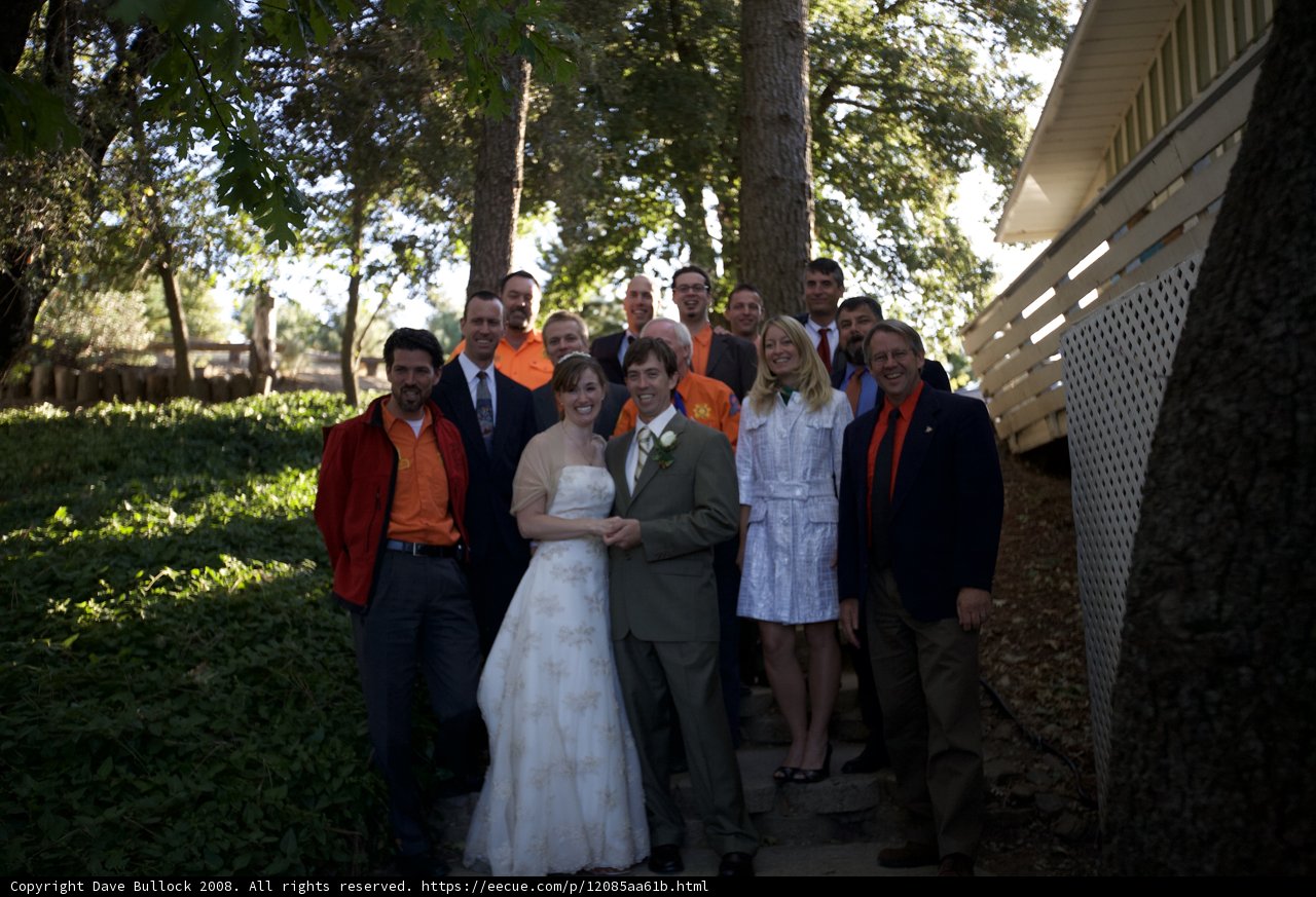 Truitt Wedding Party Poses for Group Photo