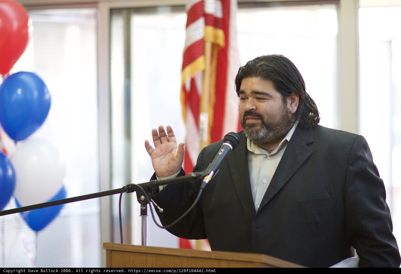 Man in Suit Gives Inspiring Speech