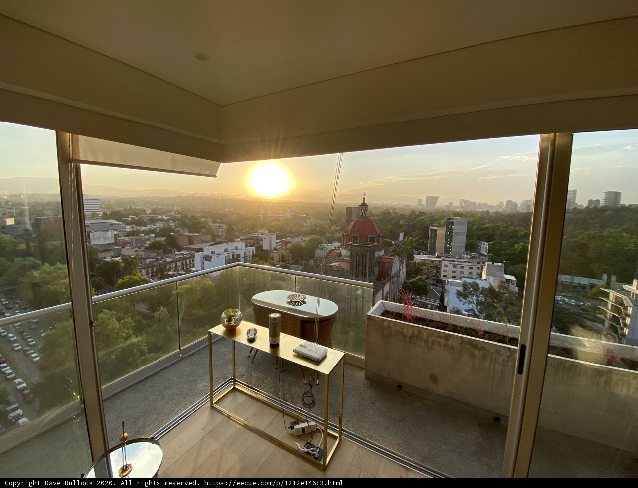 Cityscape from a Luxurious Balcony in Cuauhtémoc
