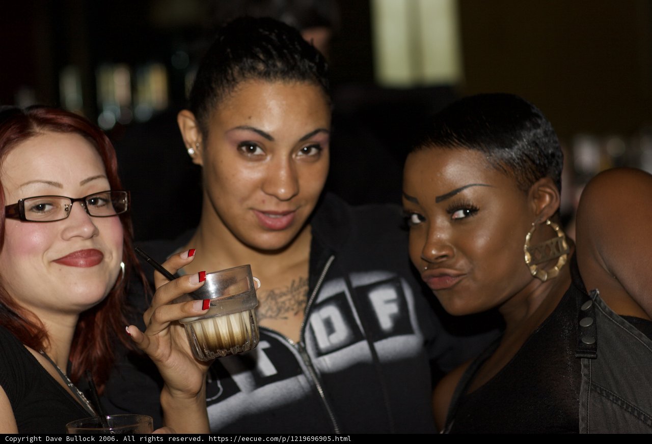 Red-headed Trio Enjoying Nightlife