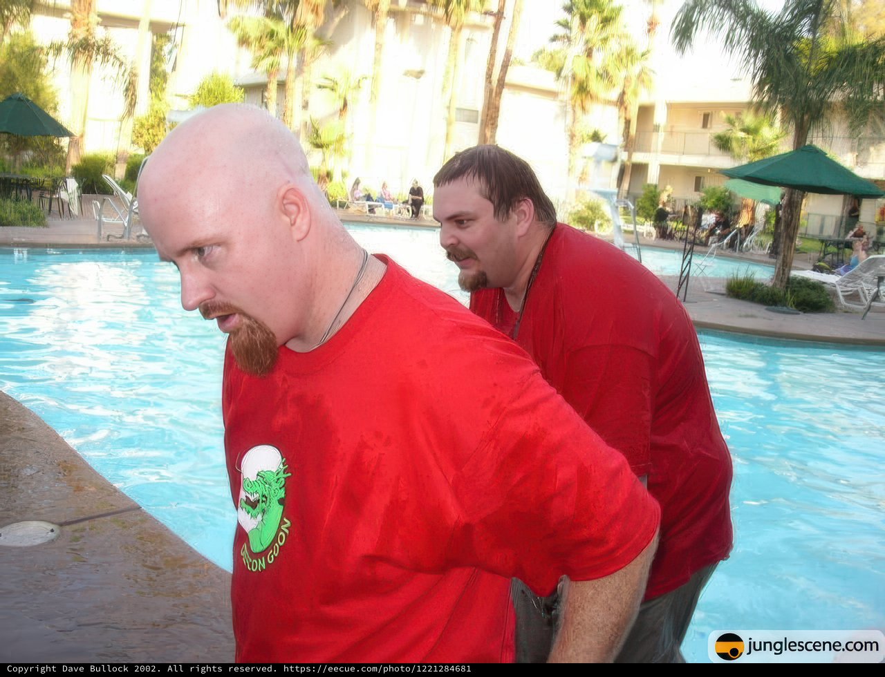 Poolside Relaxation with Friends