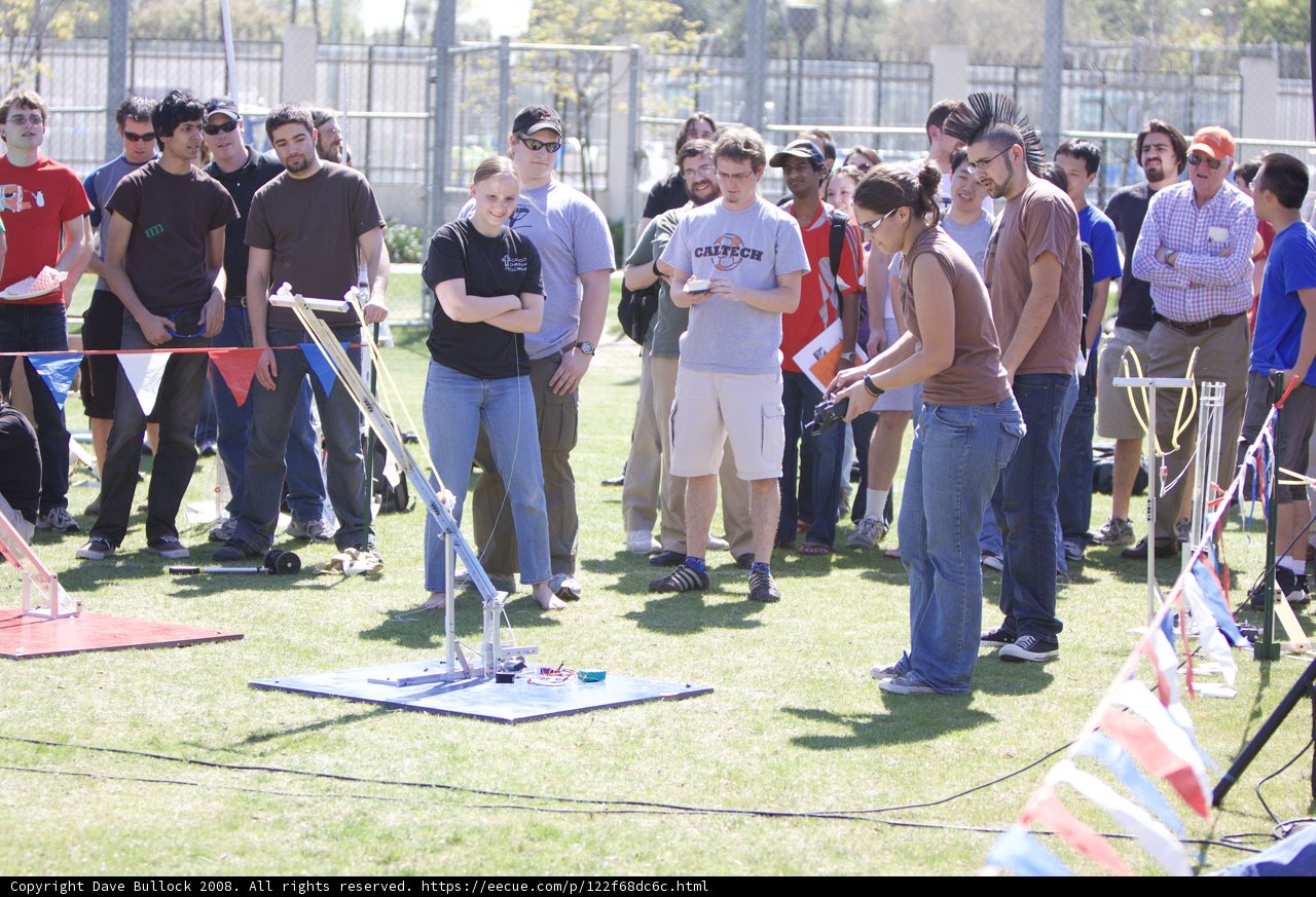 Caltech Engineering Competition Participants Gather around the Field