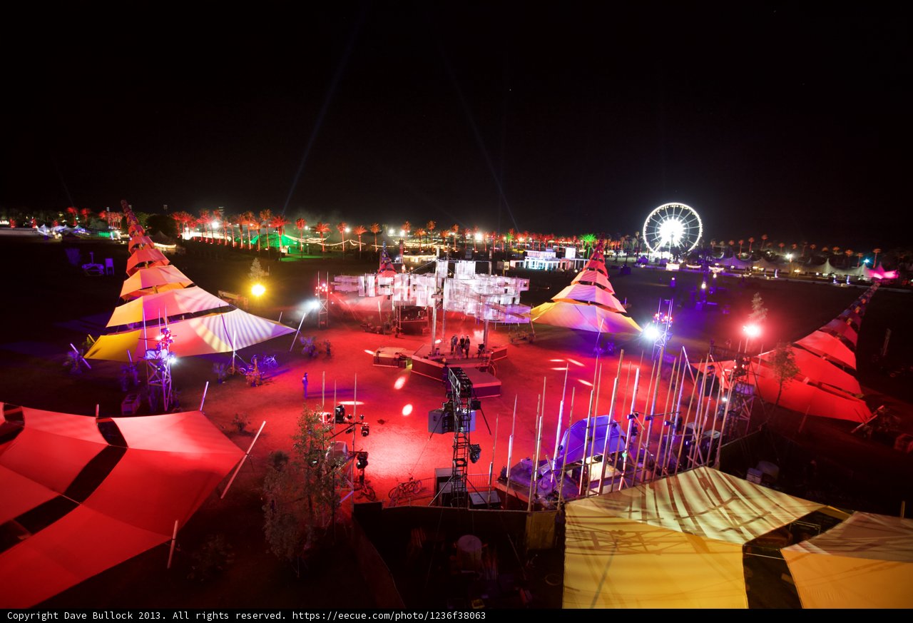 Nighttime Extravaganza Above Coachella Festival