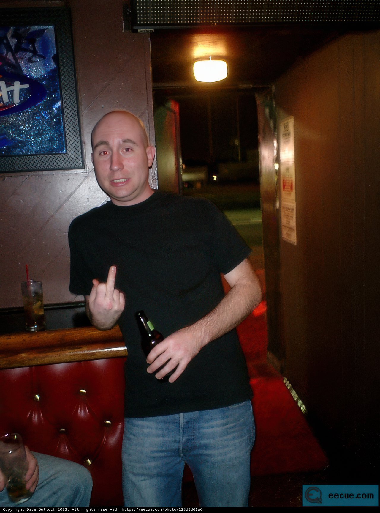 Eric enjoying a cold one at the pub