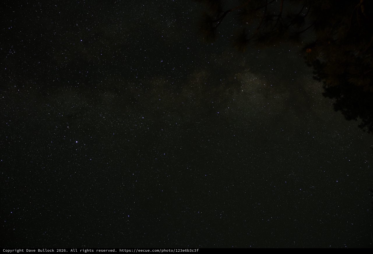 Milky Way Arches Over Mount Lassen Night Sky