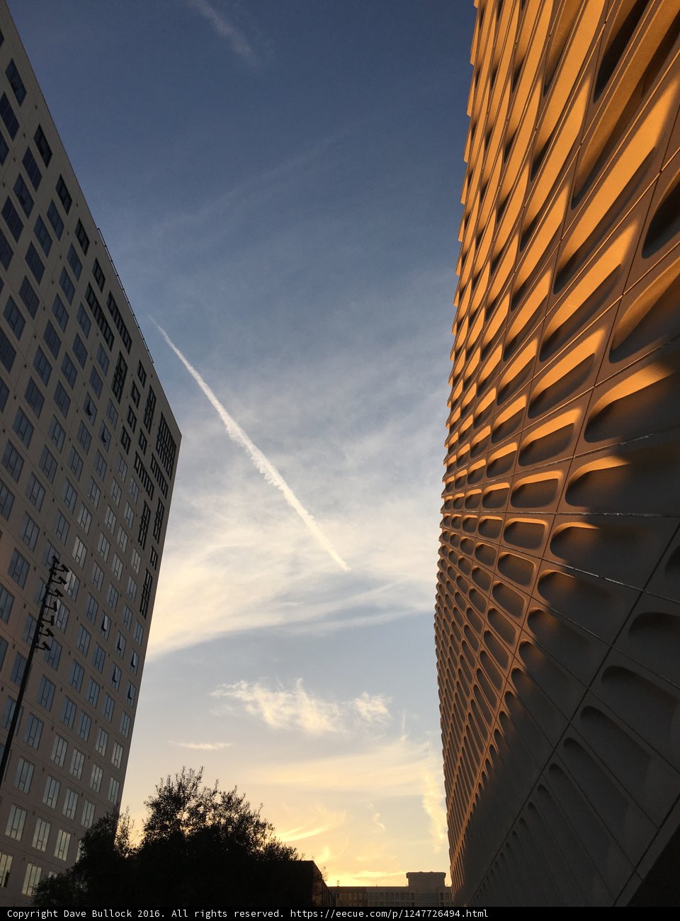 Urban Skyscraper and Contrail