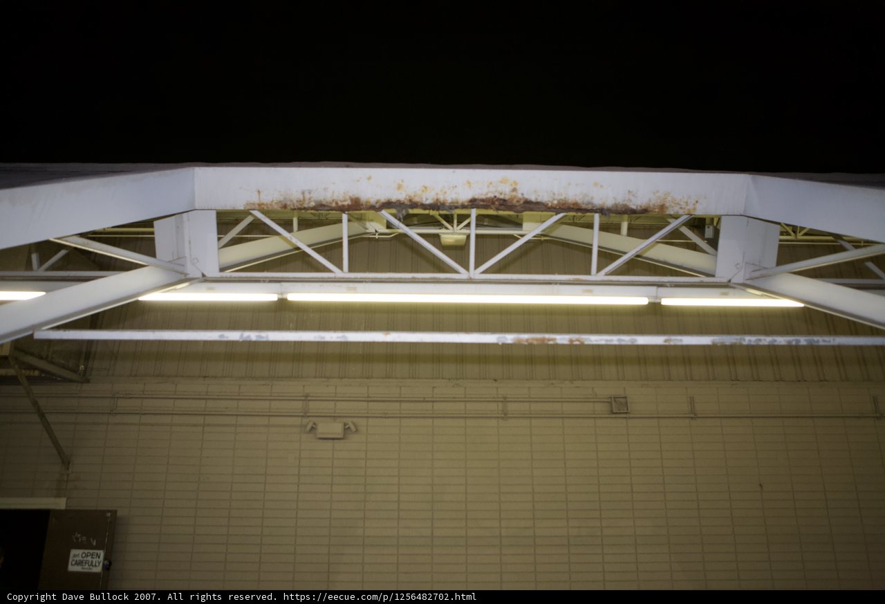 Shimmering Hangar at Night