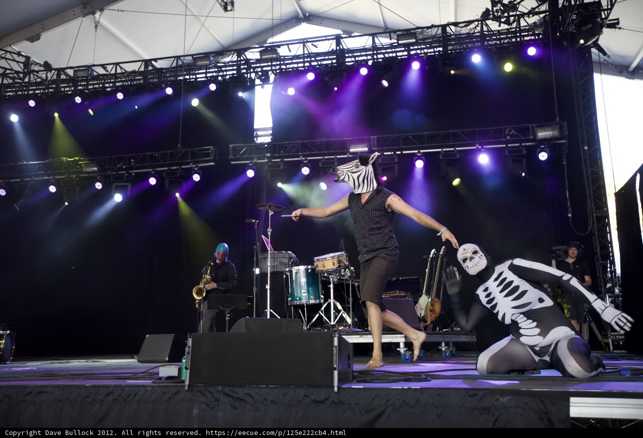 Skeleton Man Rocks the Crowd