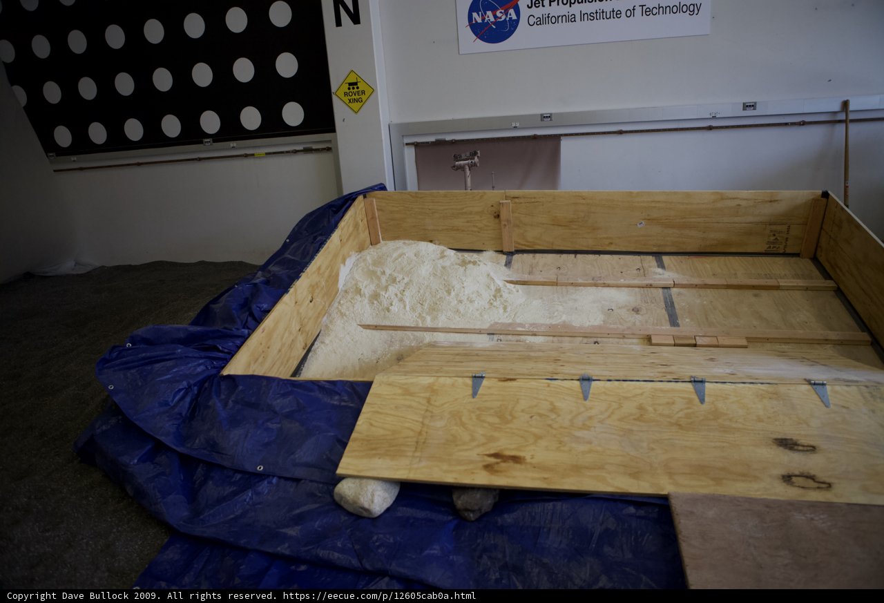 Wooden Box Covered in Blue Tarp